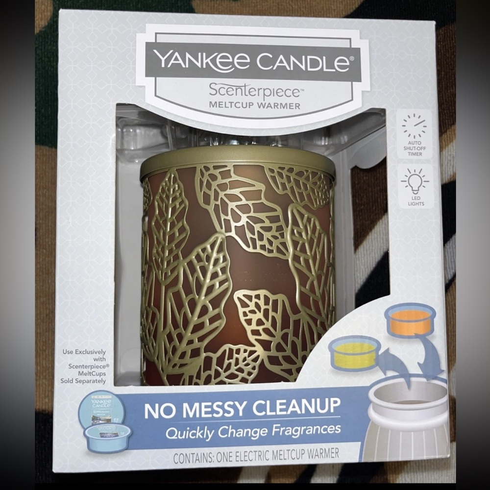 Yankee Candle Scenterpiece Meltcup Warmer Fall Autumn Leaves Sealed Box